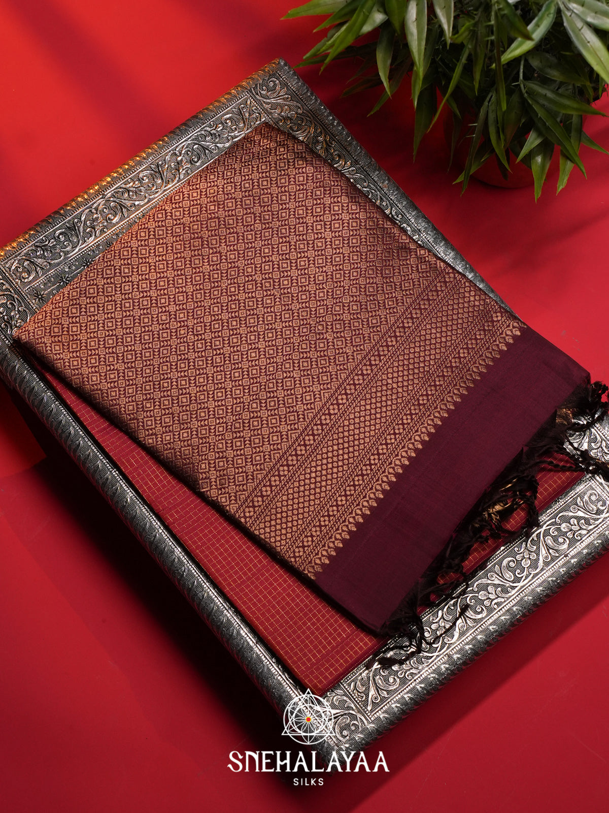 Maroon Soft Silk Saree