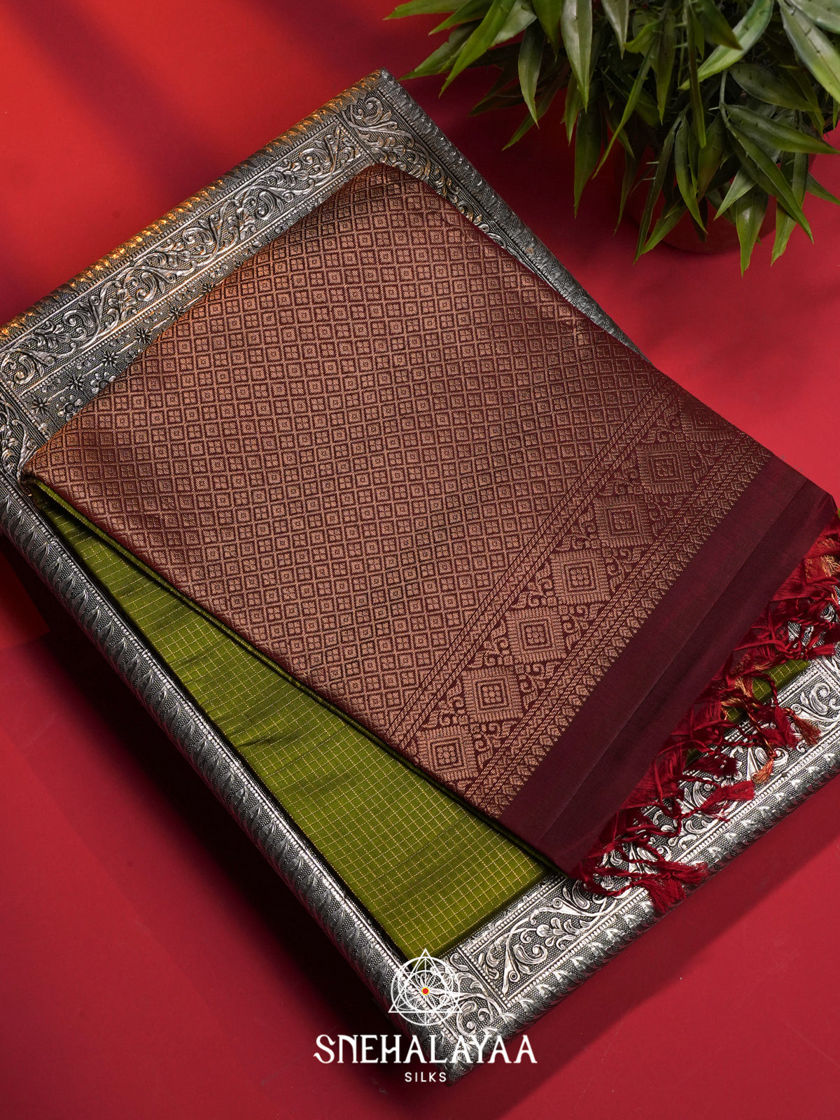 Parrot Green Soft Silk Saree