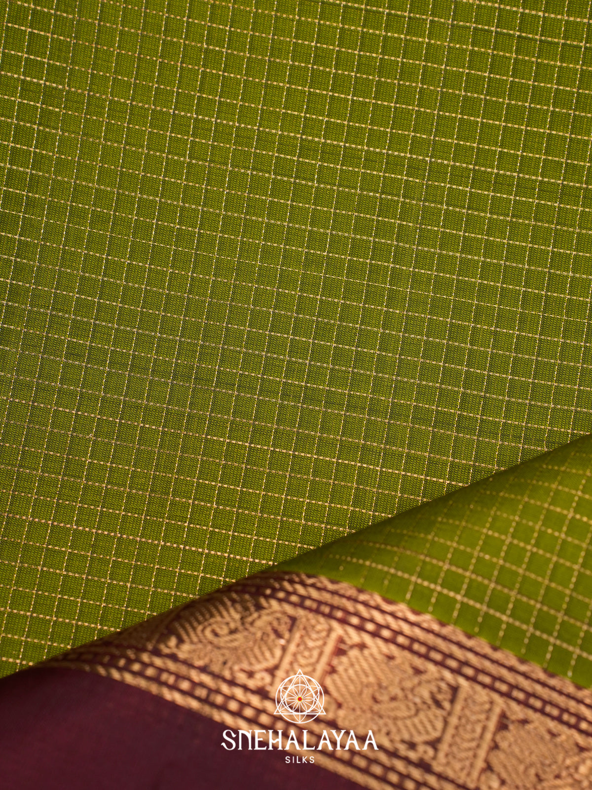 Parrot Green Soft Silk Saree