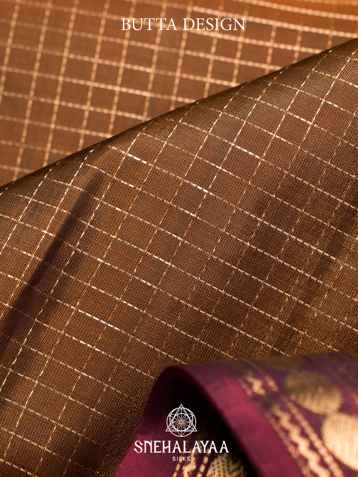 Khaki Brown Soft Silk Saree