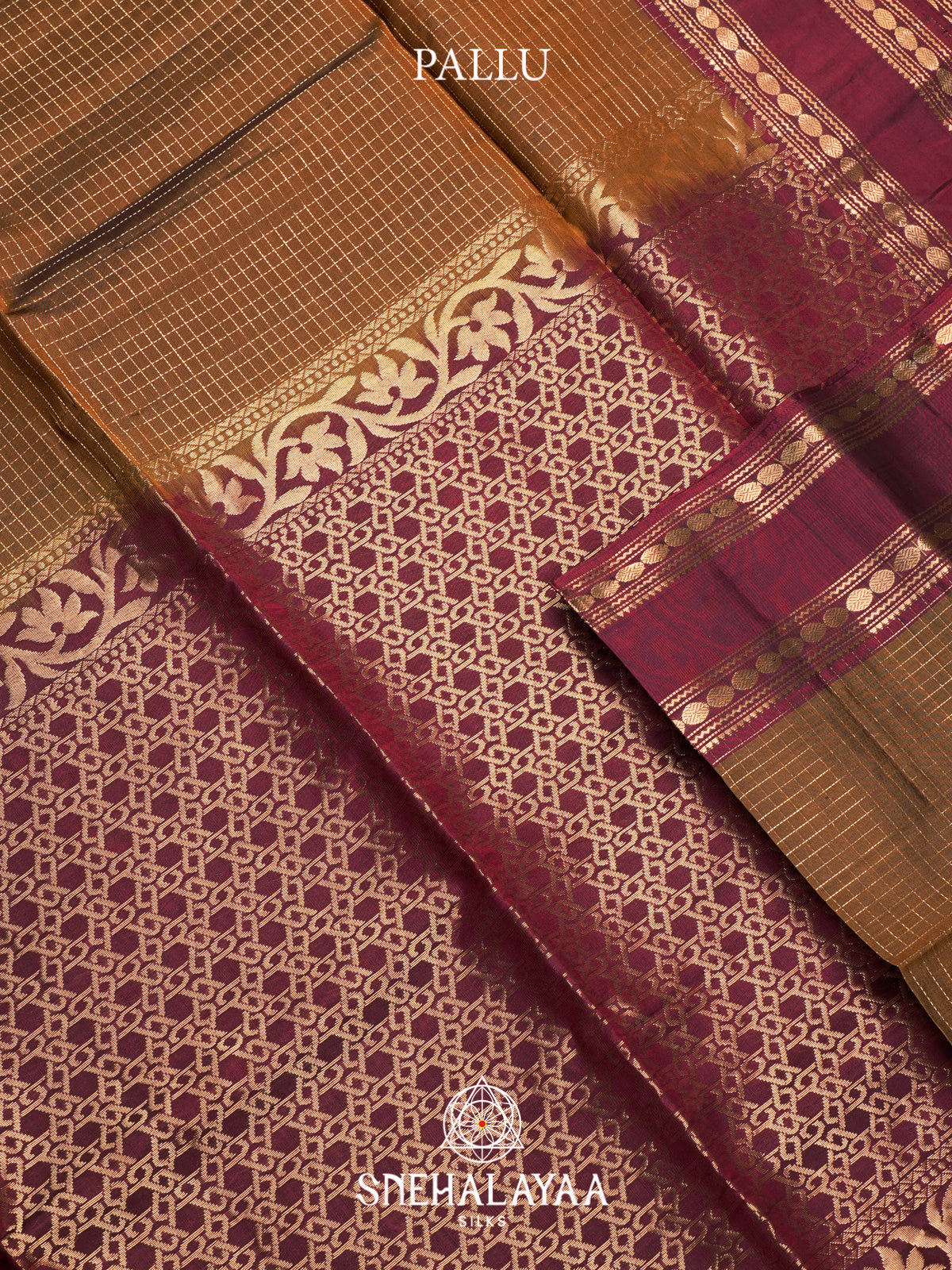 Khaki Brown Soft Silk Saree