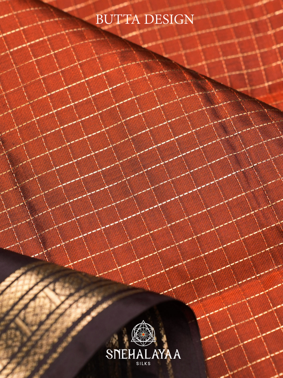 Burnt Orange Soft Silk Saree