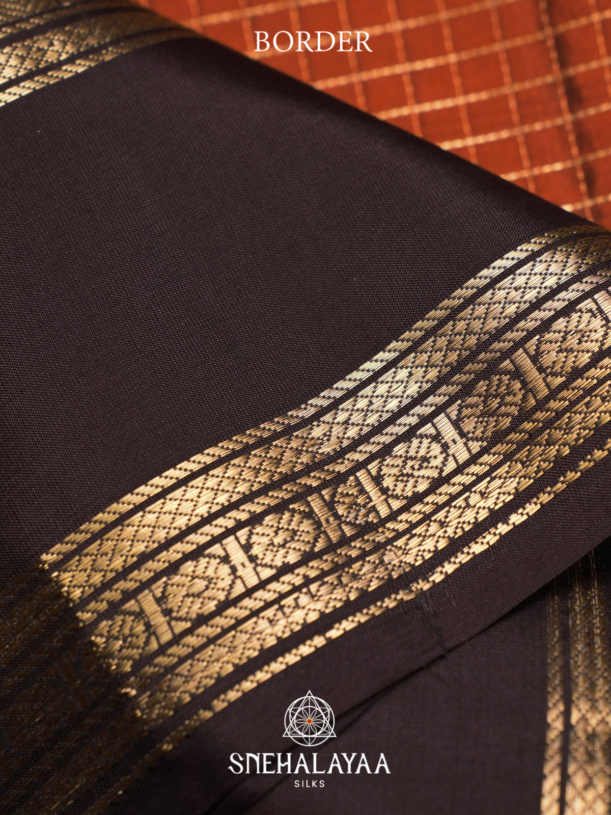 Burnt Orange Soft Silk Saree