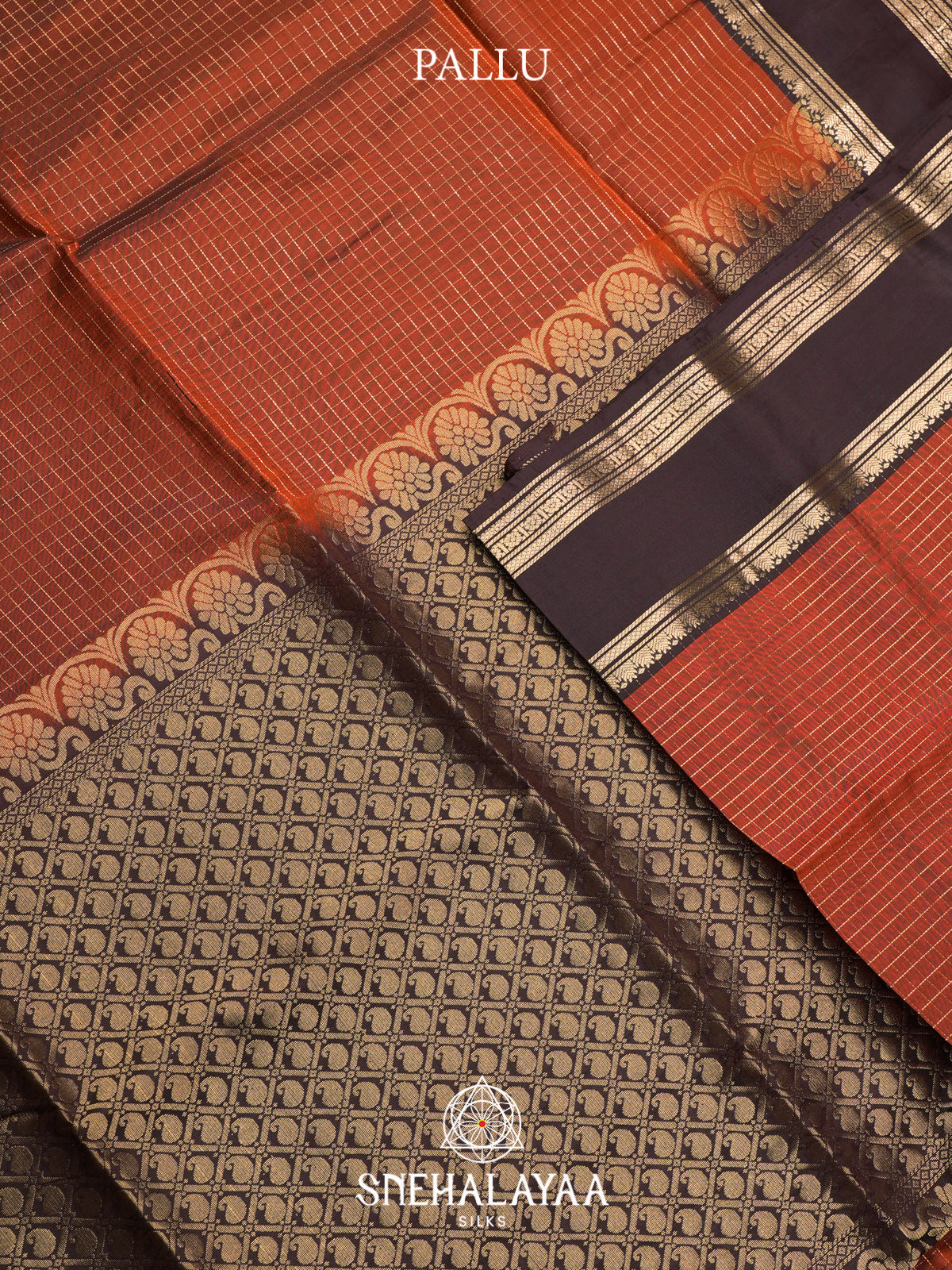 Burnt Orange Soft Silk Saree