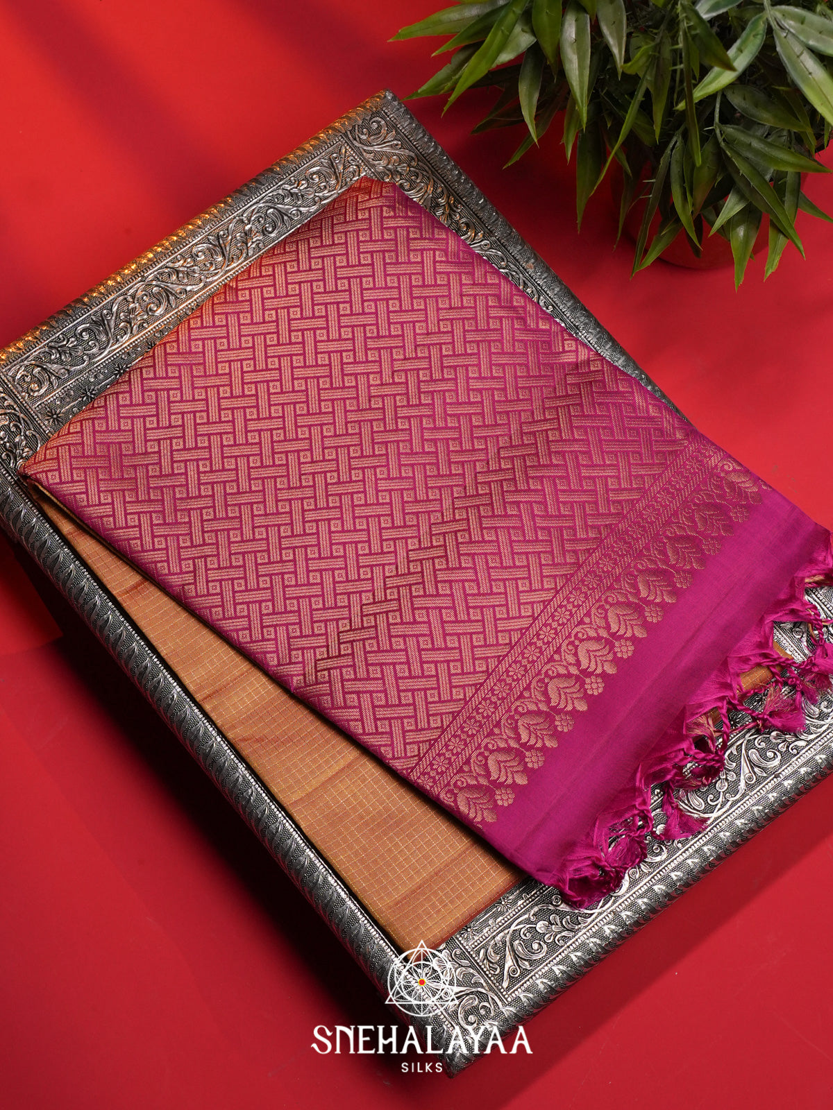 Pale Orange Soft Silk Saree