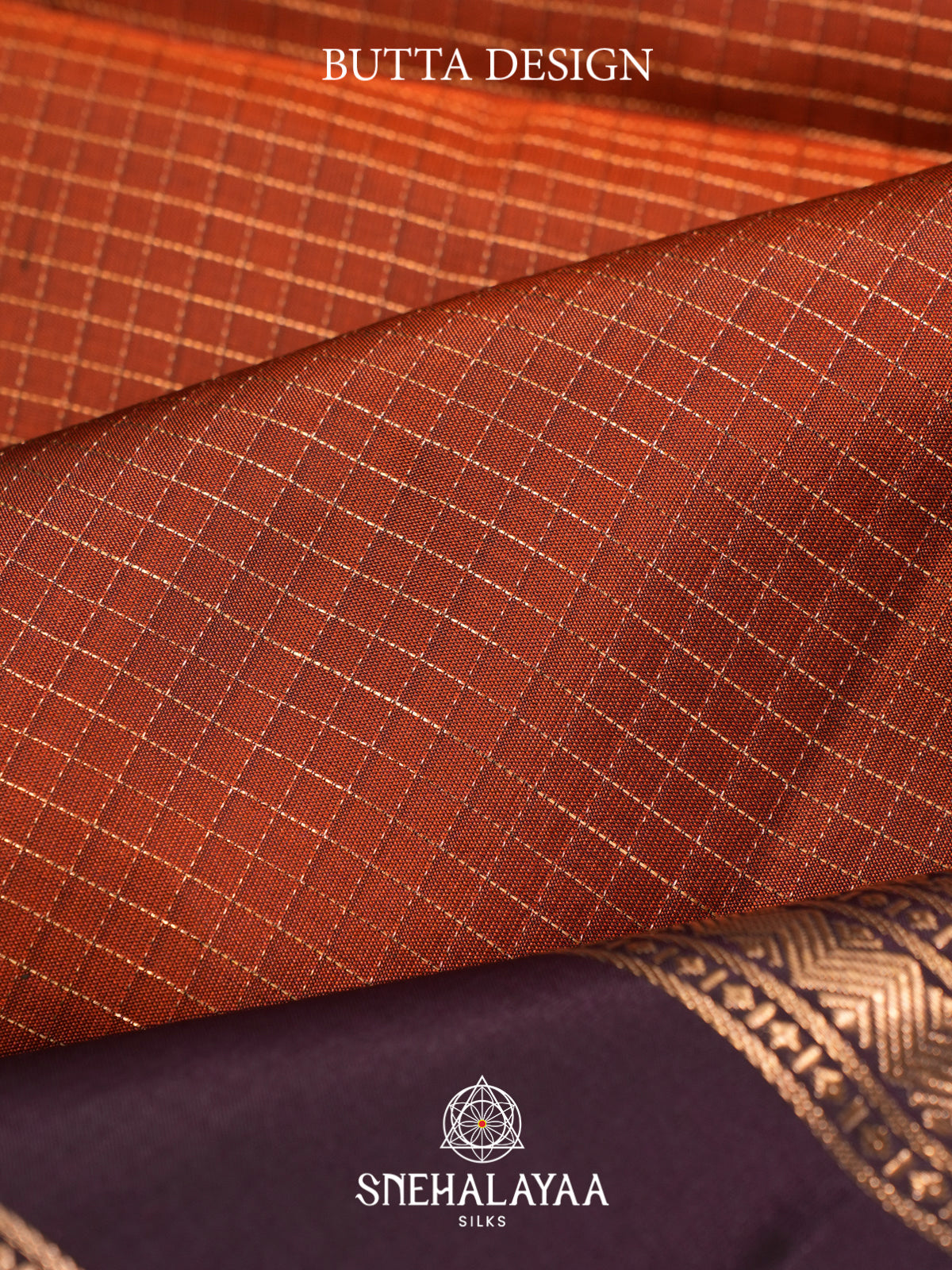 Burnt Orange Soft Silk Saree