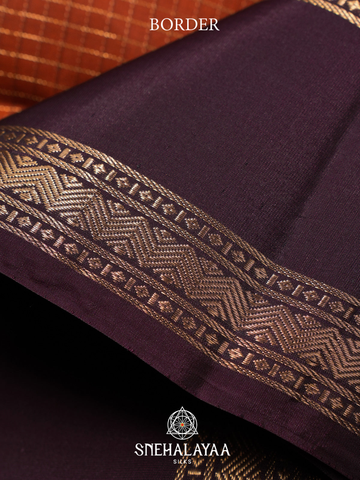 Burnt Orange Soft Silk Saree