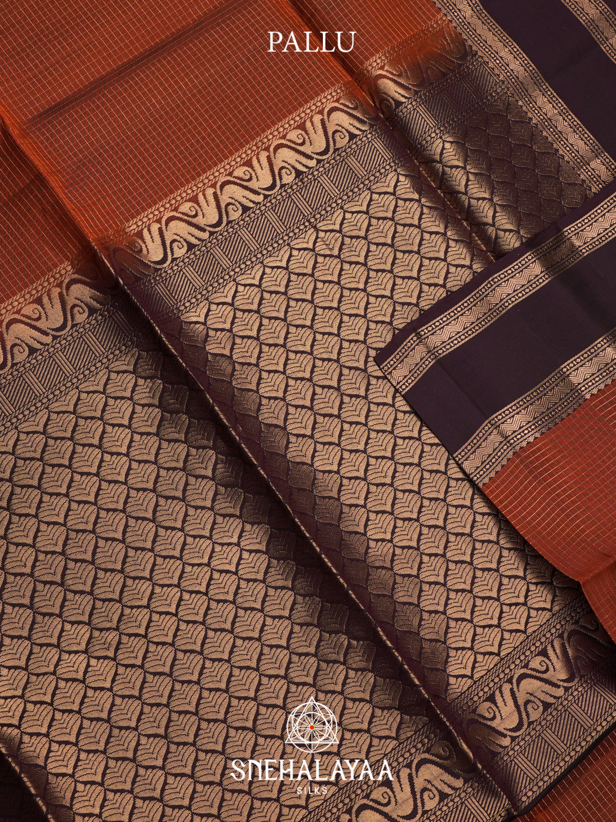 Burnt Orange Soft Silk Saree