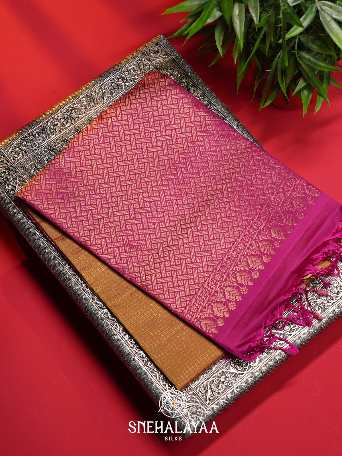 Mustard Yellow Soft Silk Saree