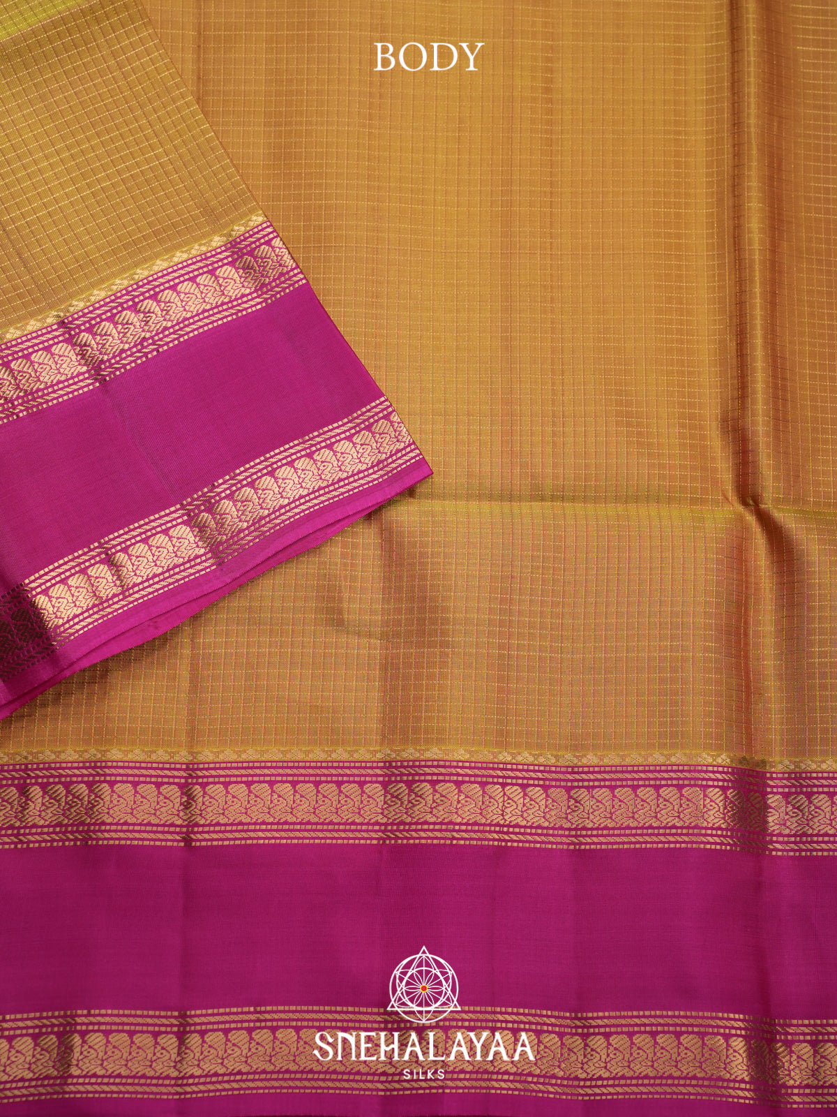 Mustard Yellow Soft Silk Saree