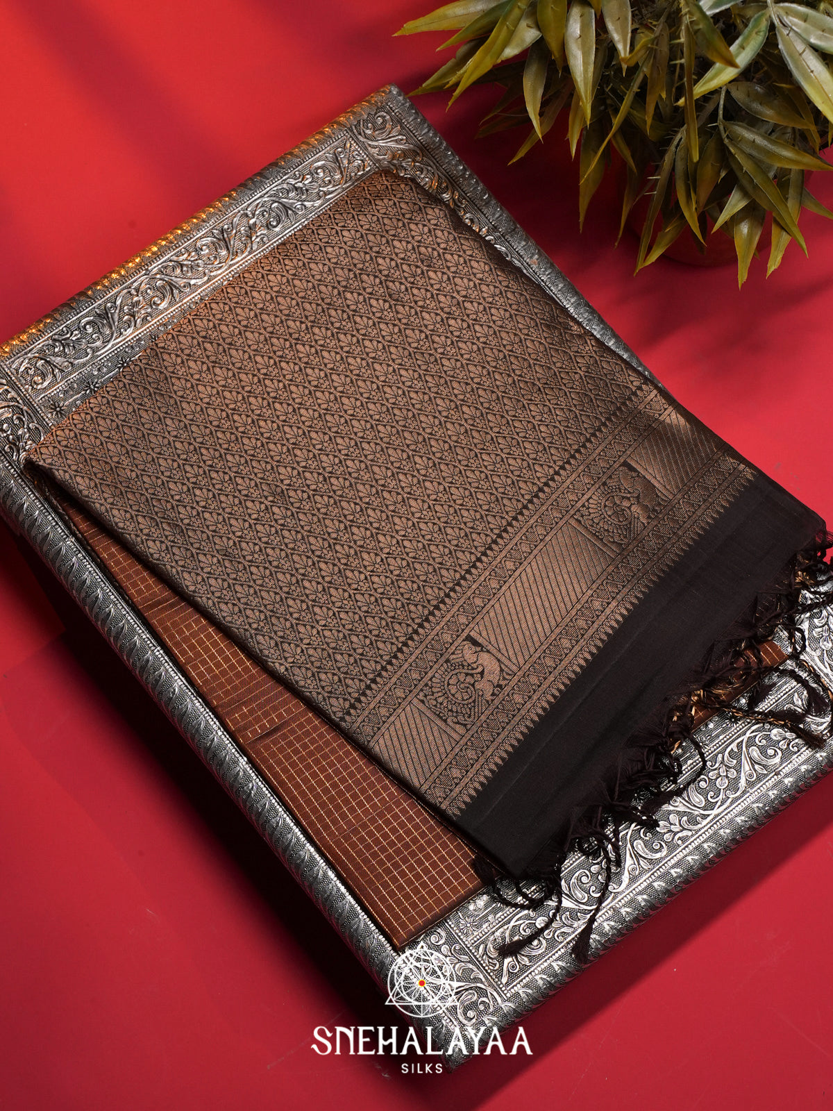 Brown Soft Silk Saree