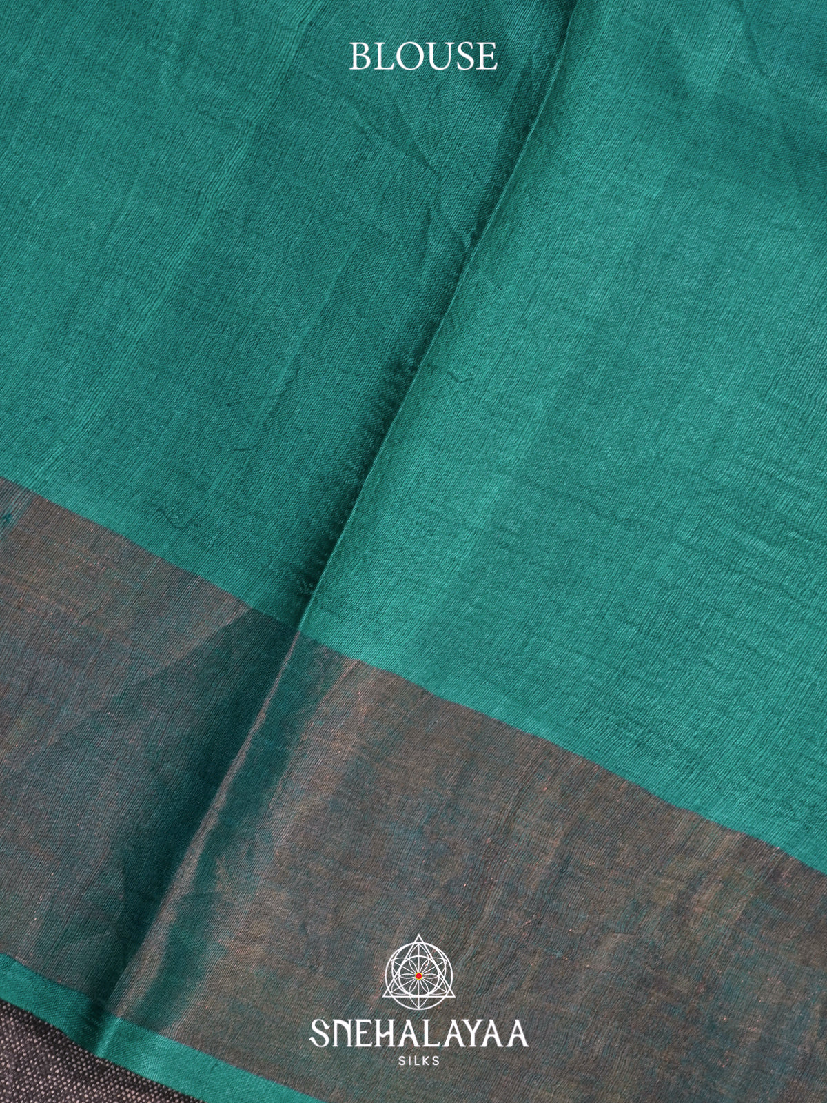 Teal  Tussar Saree