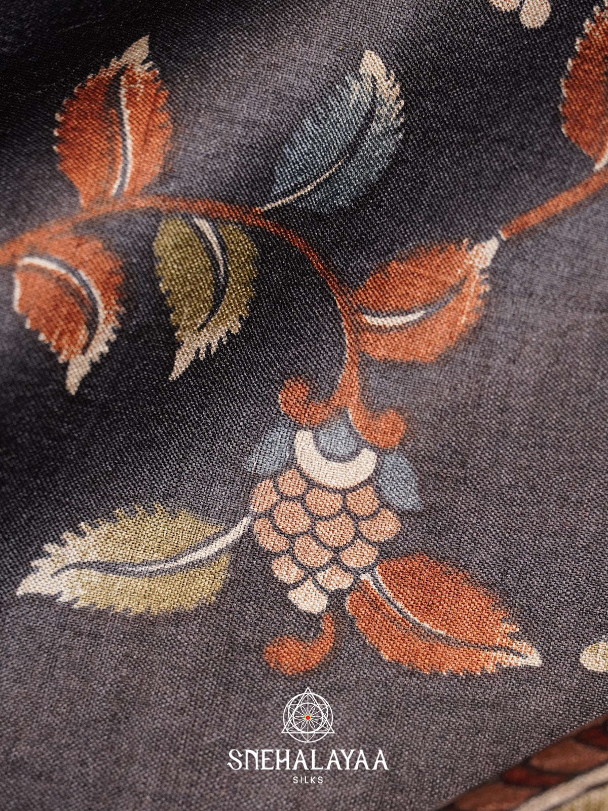Black  Tussar Saree