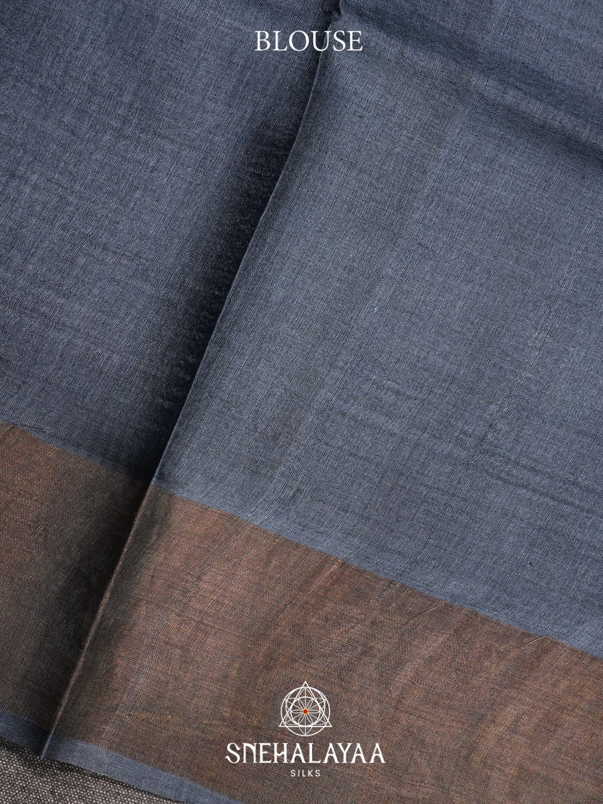 Navy Blue  Tussar Saree