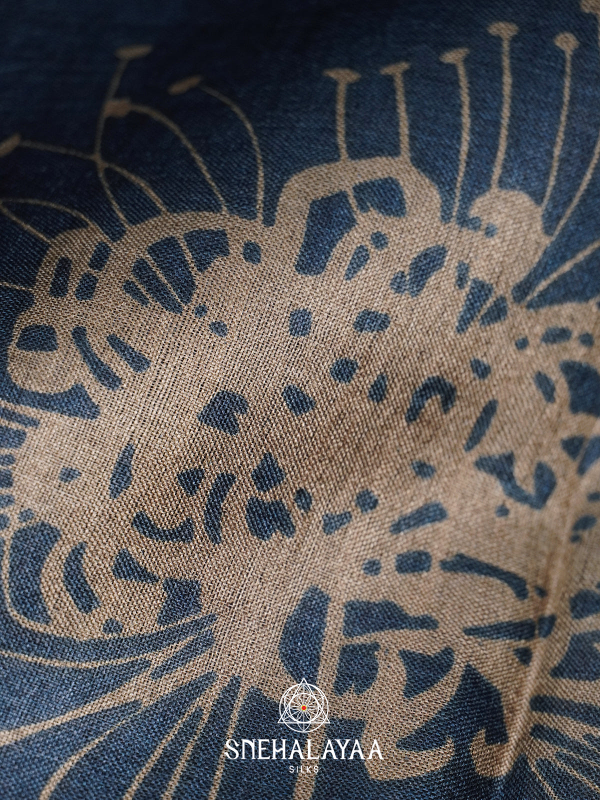 Indigo  Tussar Saree