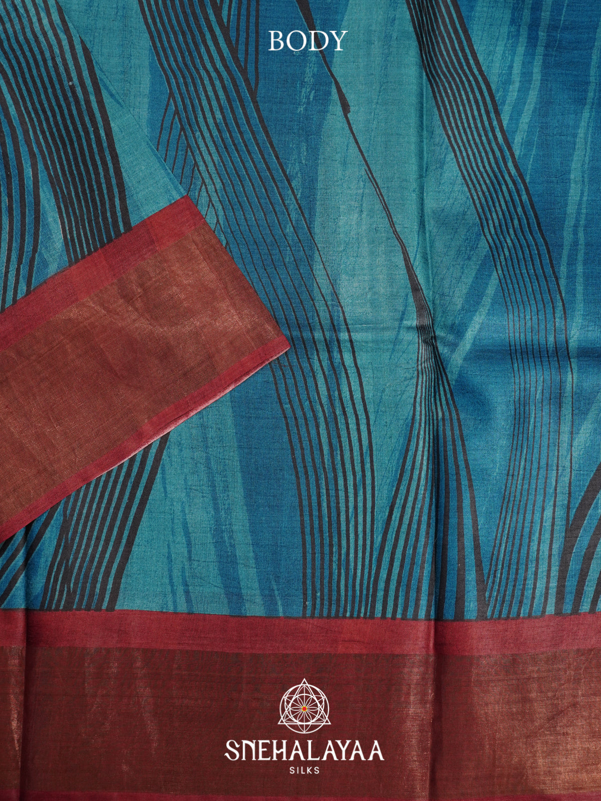Blue  Tussar Saree