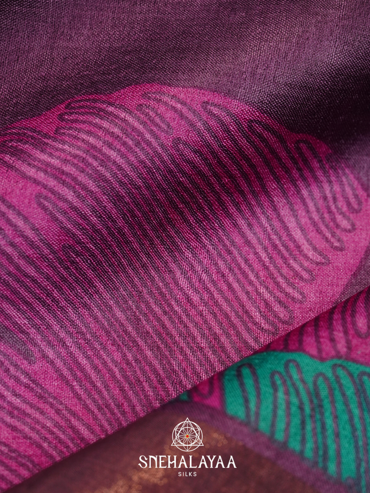 Magenta  Tussar Saree