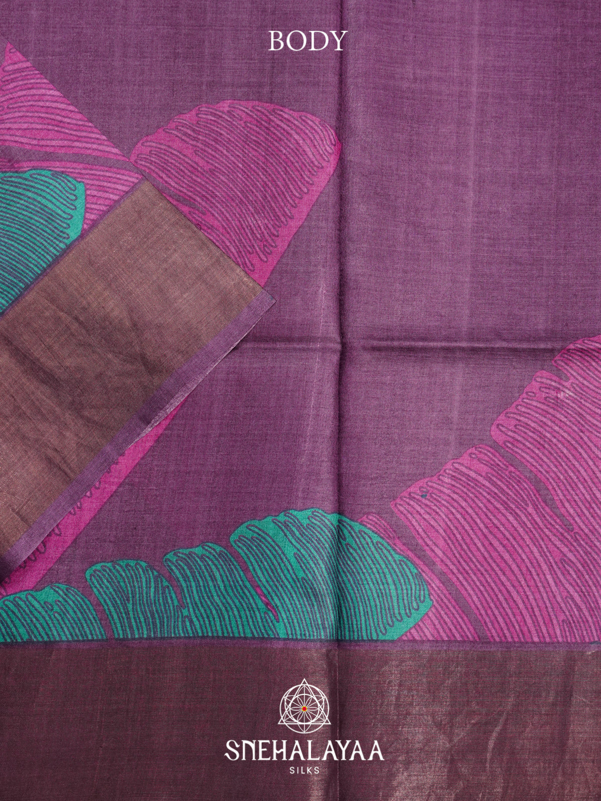Magenta  Tussar Saree