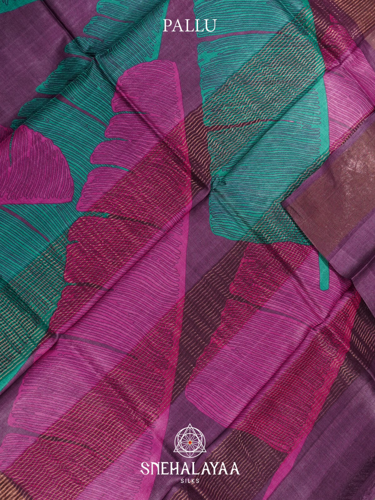 Magenta  Tussar Saree