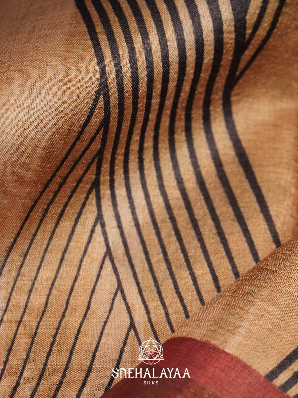 Beige  Tussar Saree
