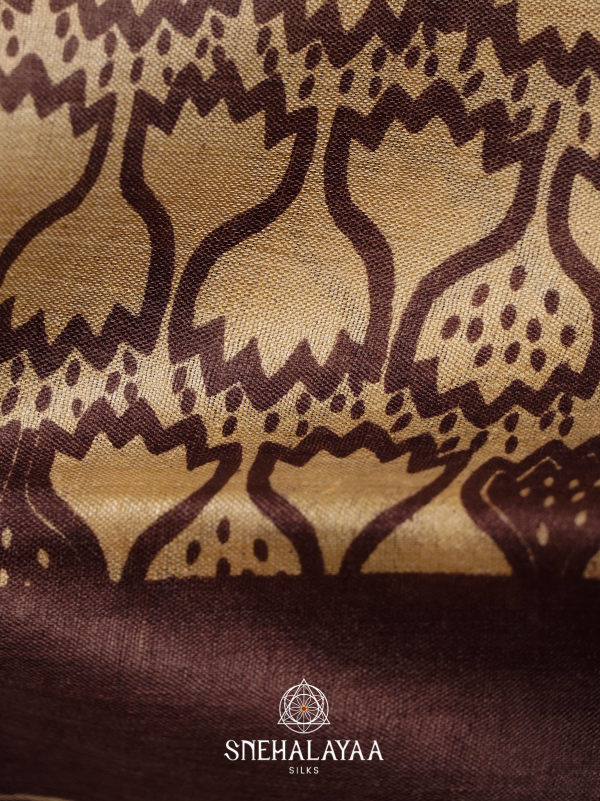 Brown  Tussar Saree