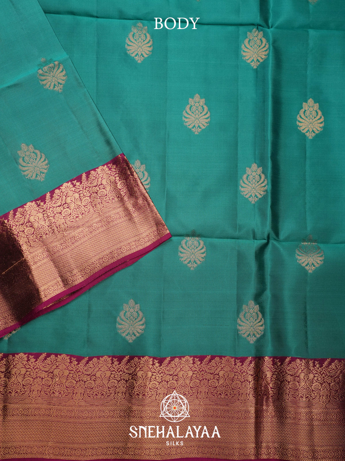 Teal Green Soft Silk Saree