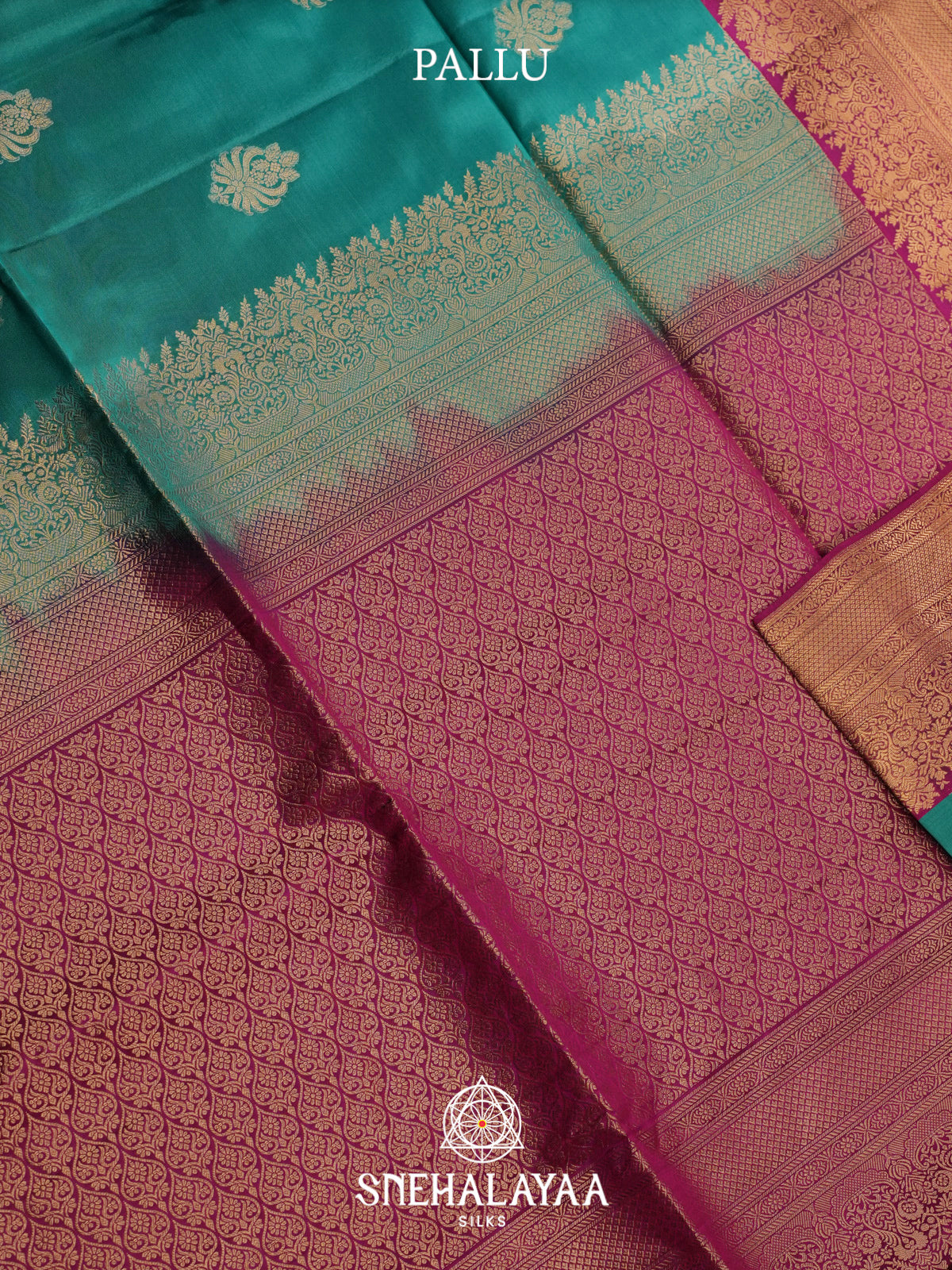 Teal Green Soft Silk Saree