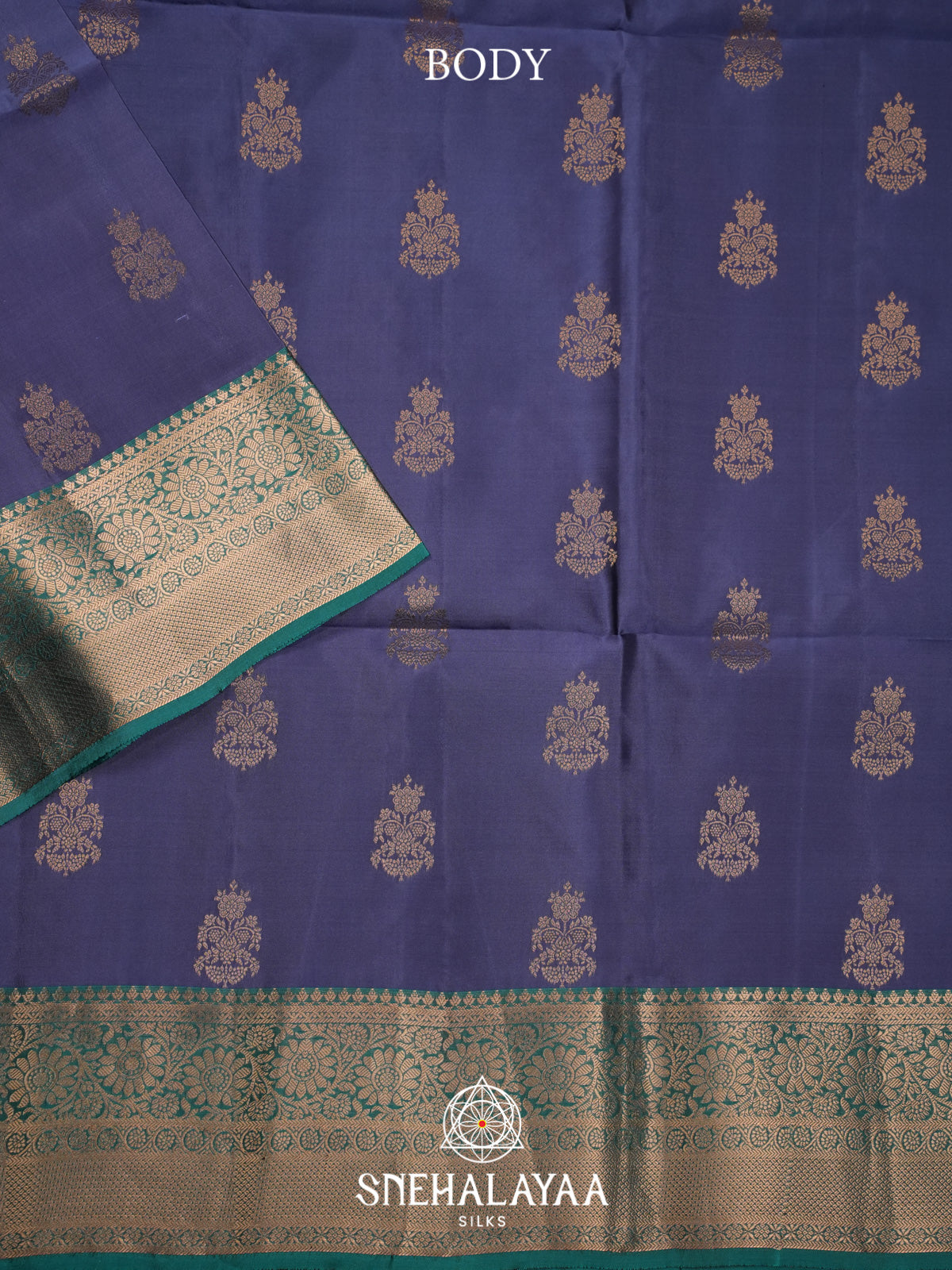 Ink Blue Soft Silk Saree