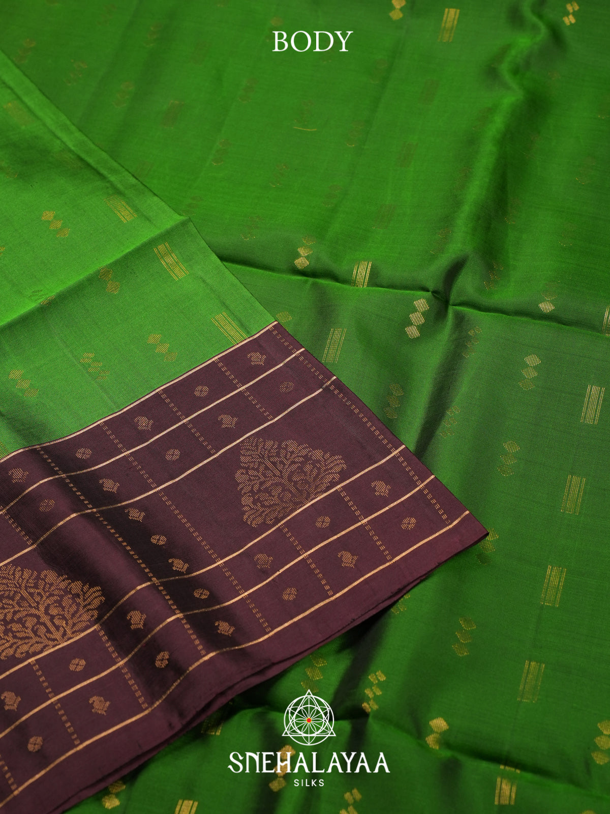 Parrot Green Soft Silk Saree