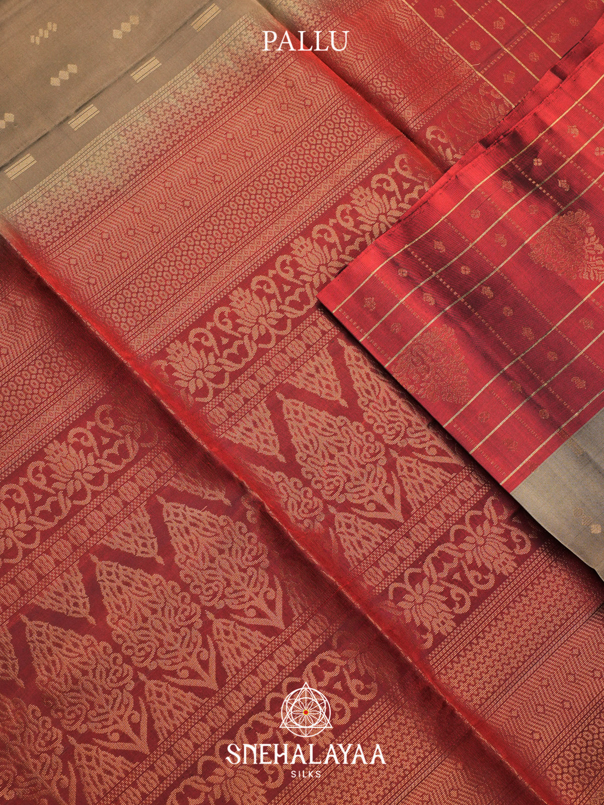 Beige Gold Soft Silk Saree