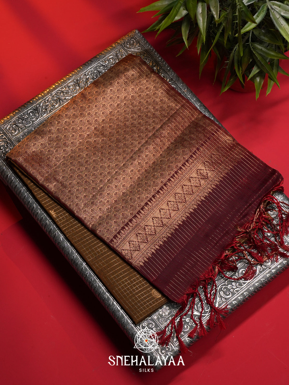 Brown Soft Silk Saree