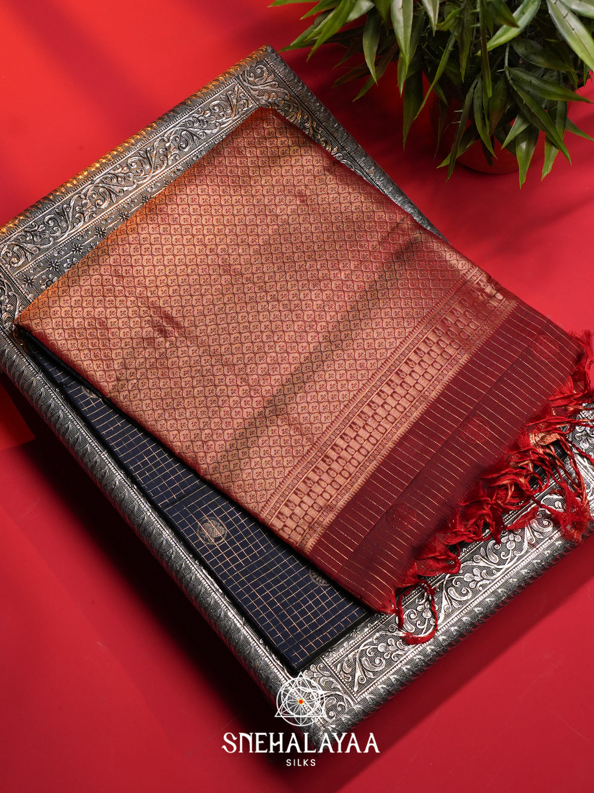 Peacock Blue Soft Silk Saree