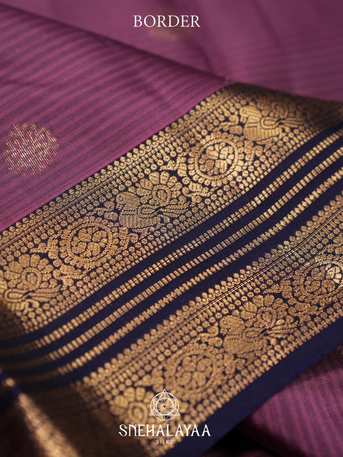 Plum Purple Kanjivaram Silk Saree