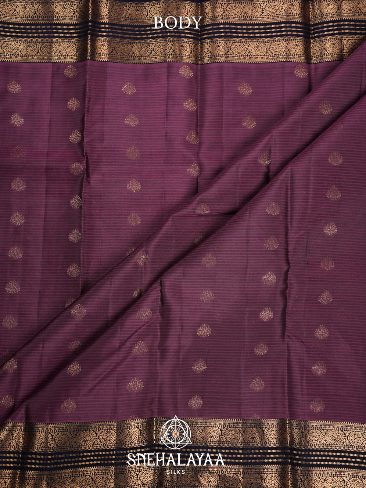 Plum Purple Kanjivaram Silk Saree