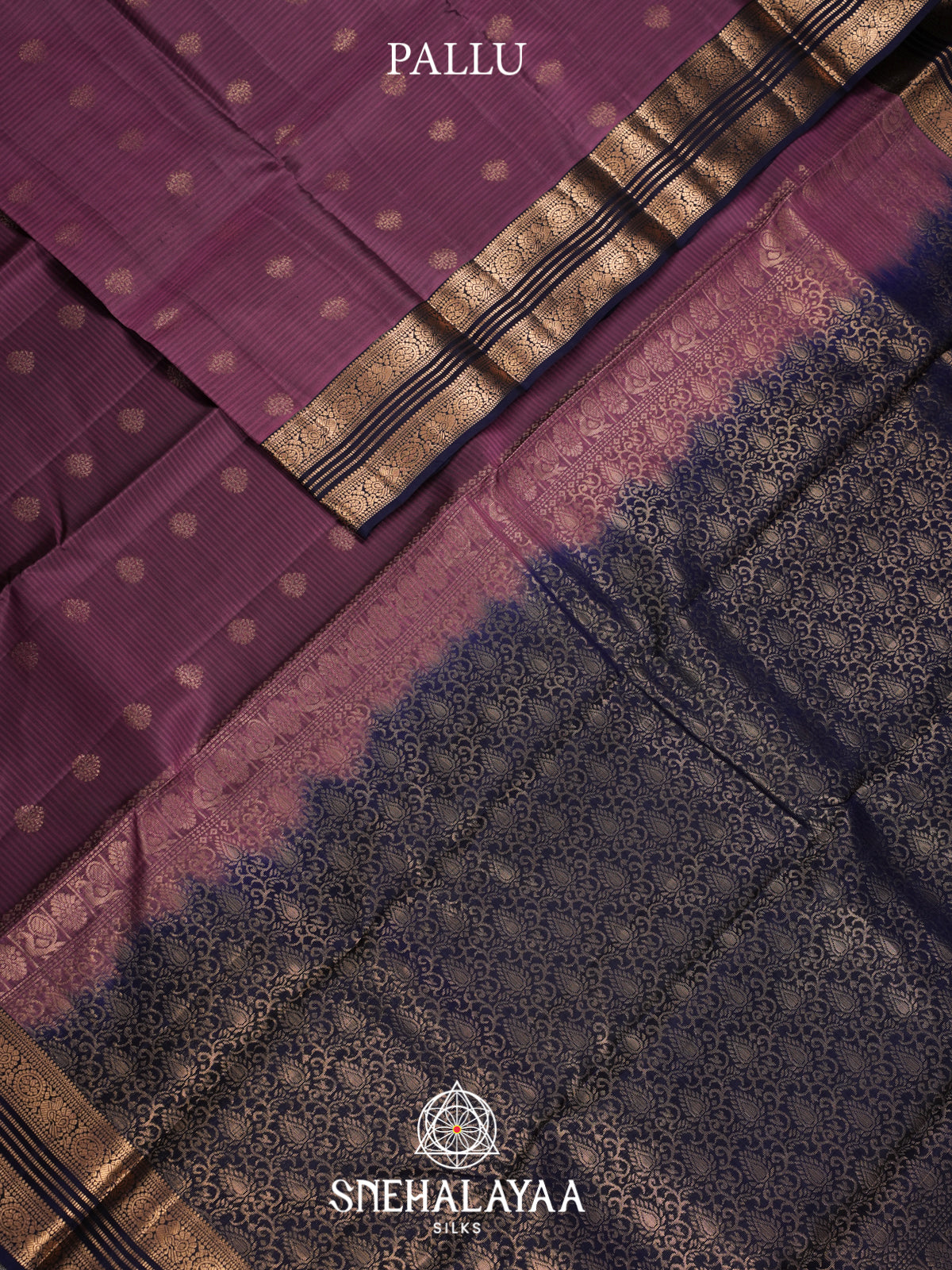 Plum Purple Kanjivaram Silk Saree