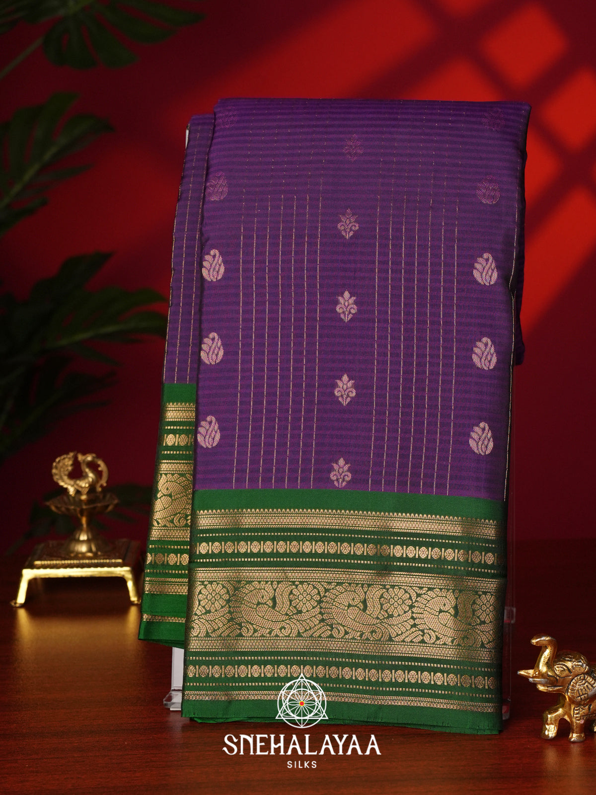 Magenta Kanjivaram Silk Saree