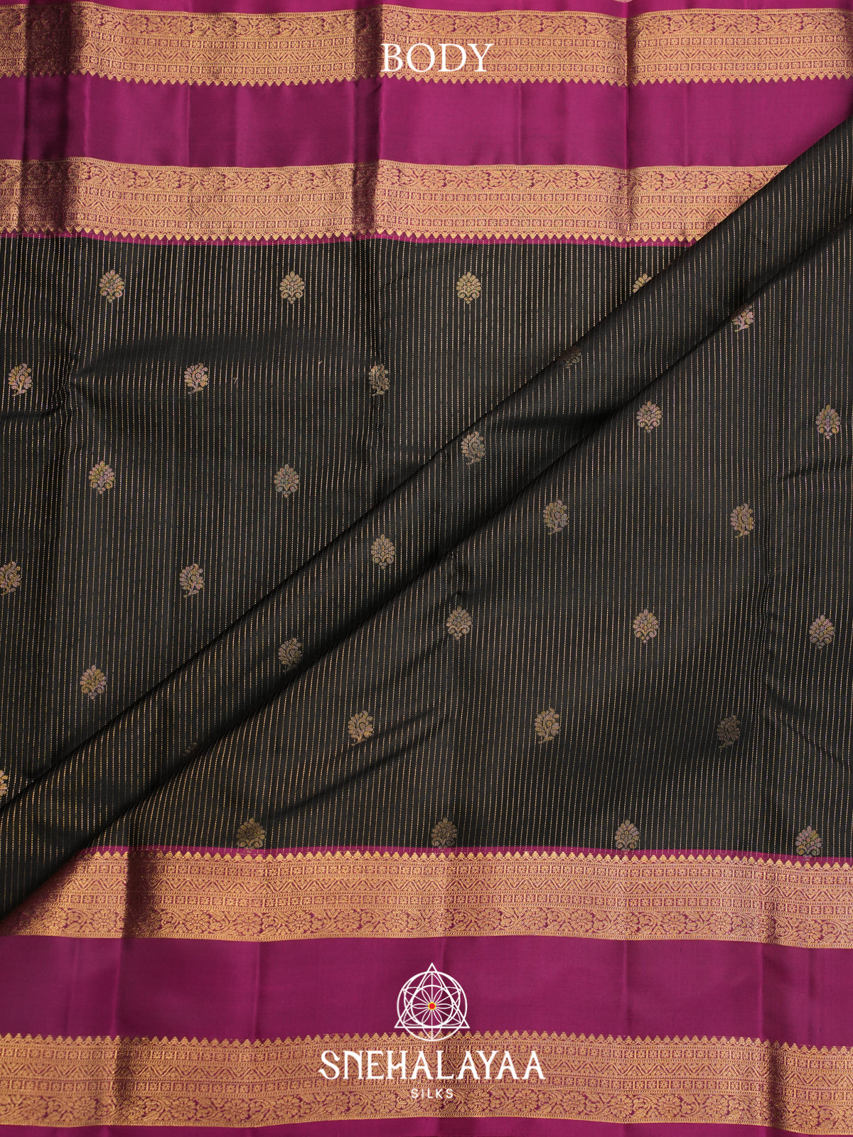 Black Kanjivaram Silk Saree