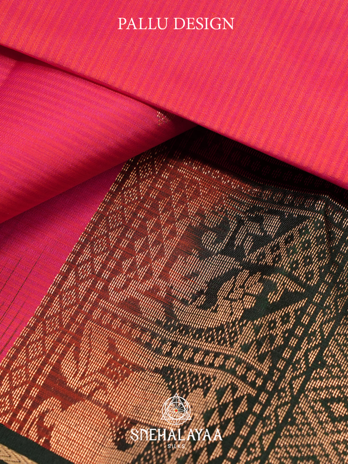 Ruby Pink Kanjivaram Silk Saree