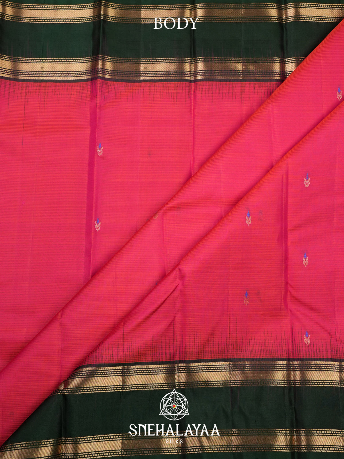 Ruby Pink Kanjivaram Silk Saree