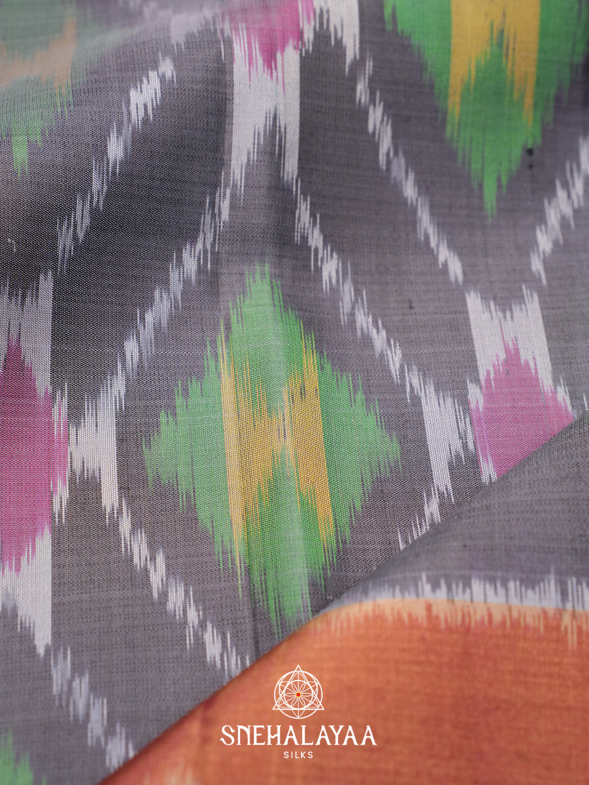 Grey Soft Silk Saree