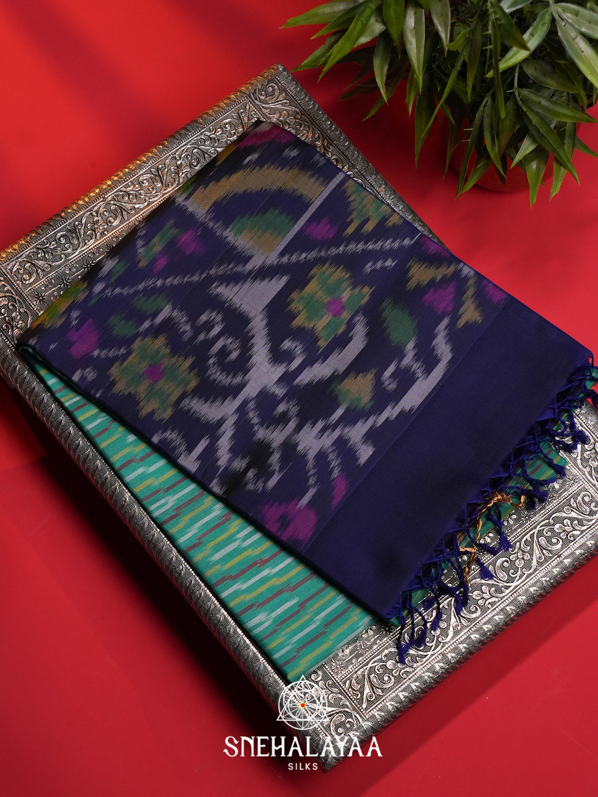 Teal Green Soft Silk Saree