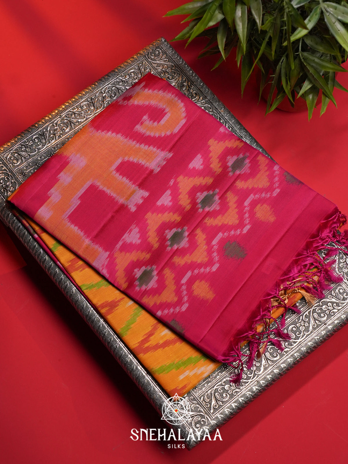 Mango Yellow Soft Silk Saree