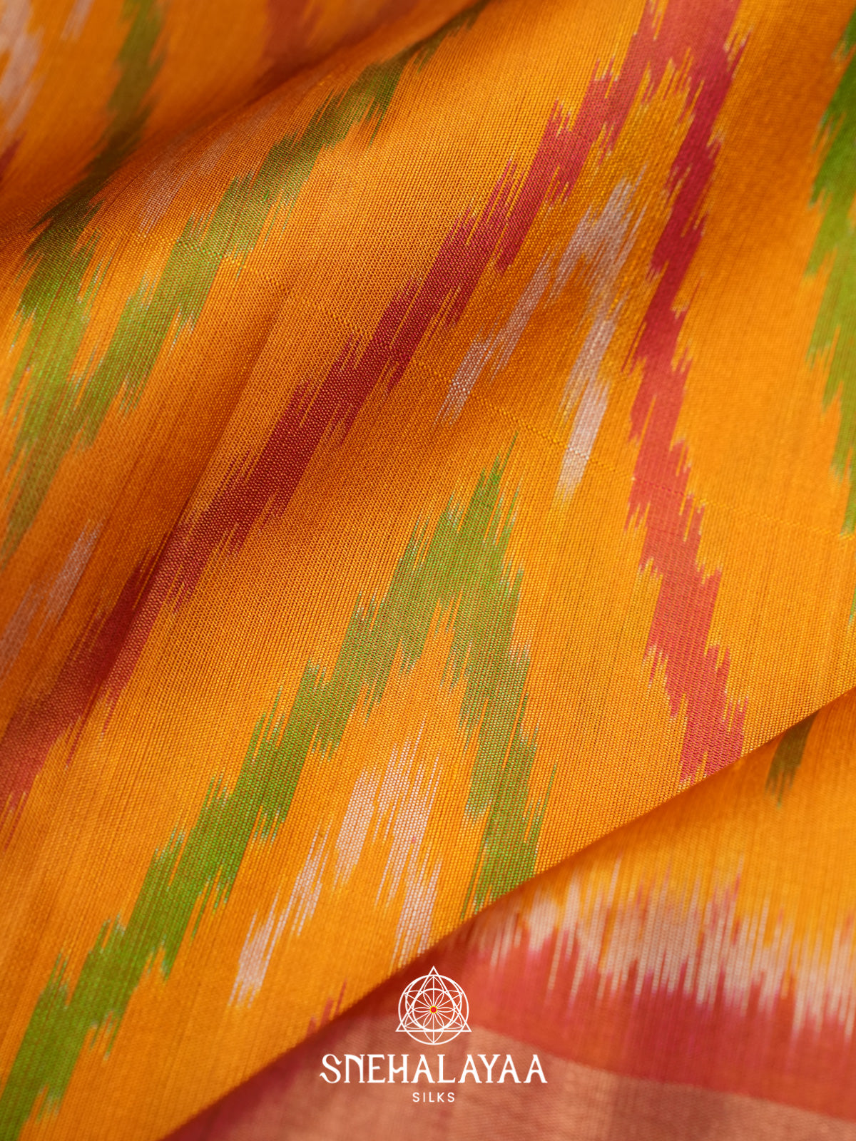 Mango Yellow Soft Silk Saree