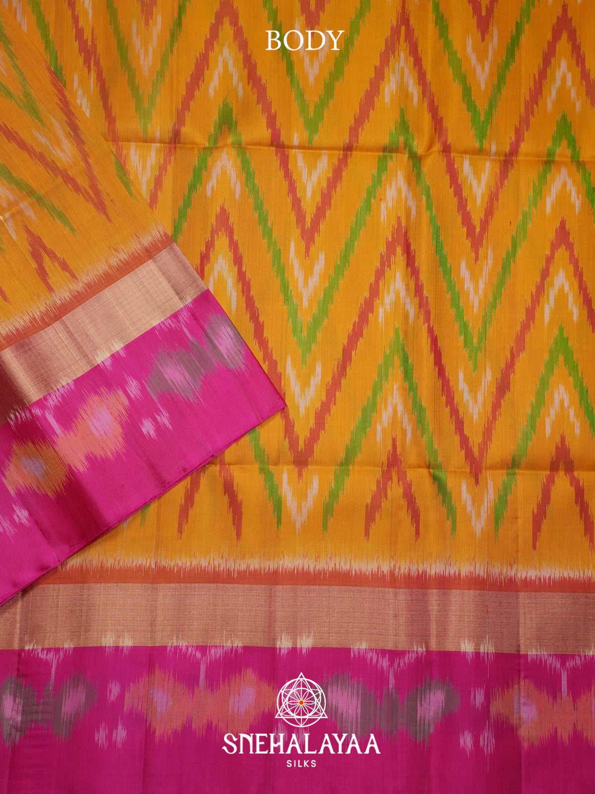 Mango Yellow Soft Silk Saree