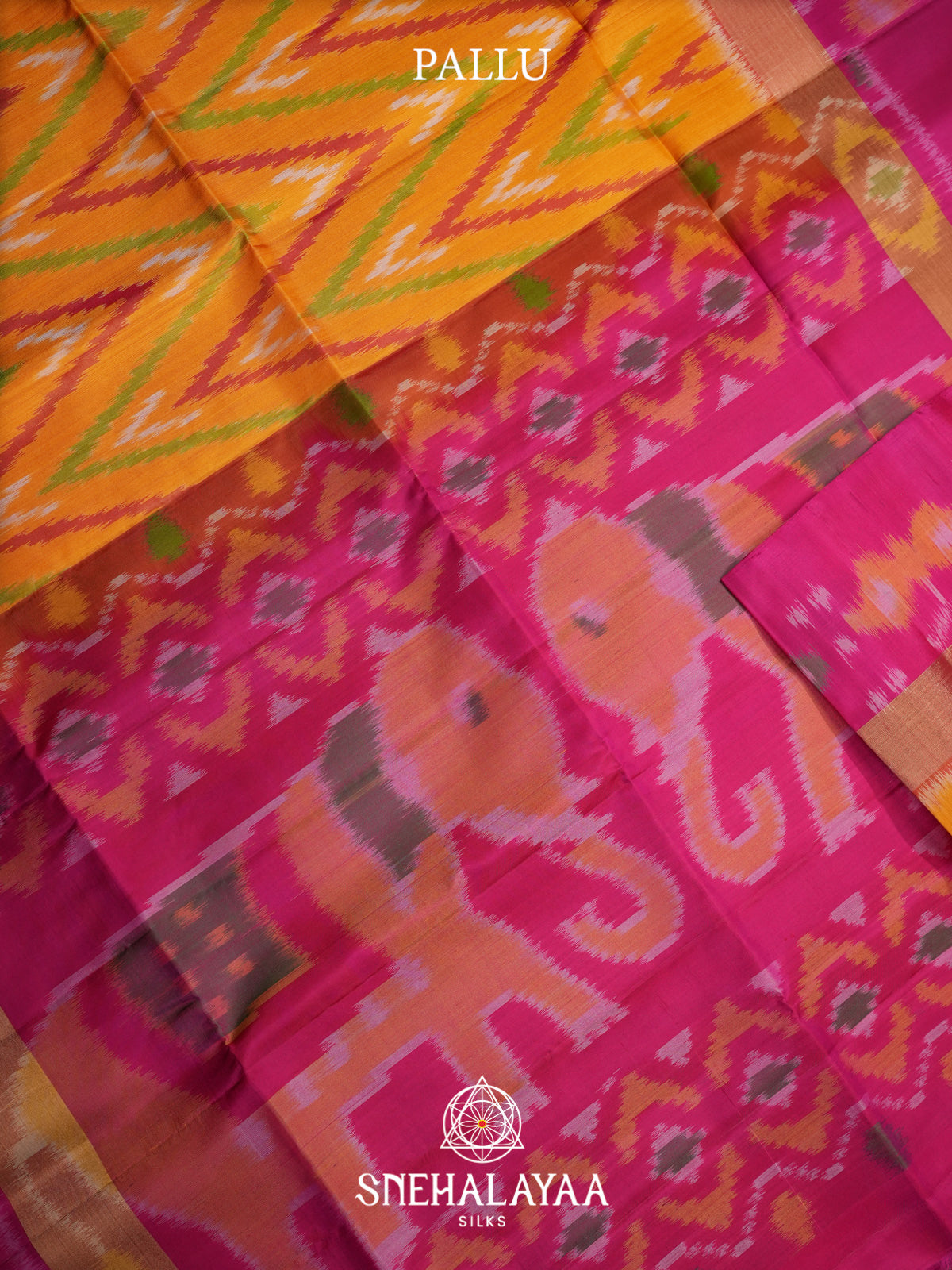 Mango Yellow Soft Silk Saree