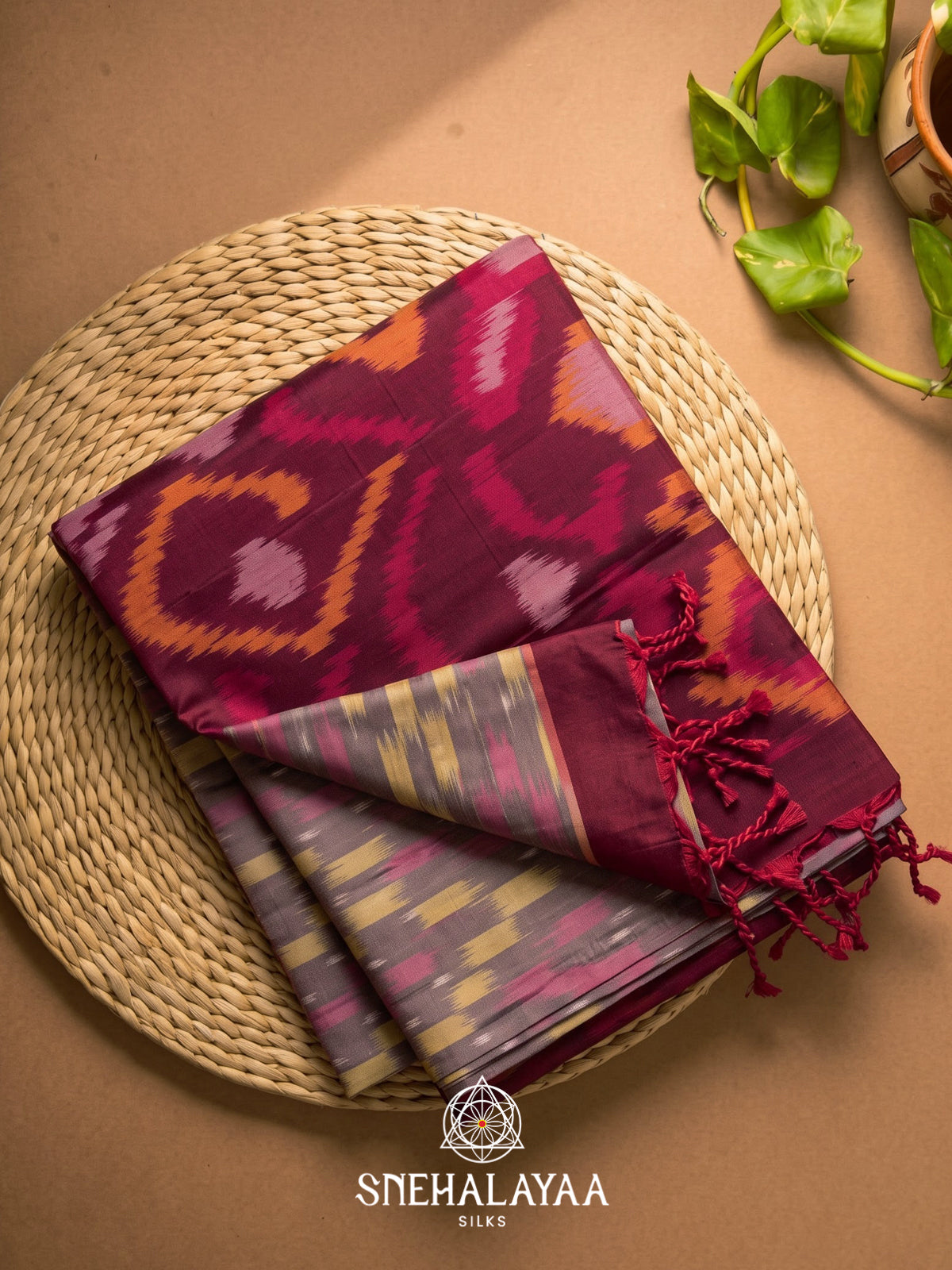 Taupe Soft Silk Saree