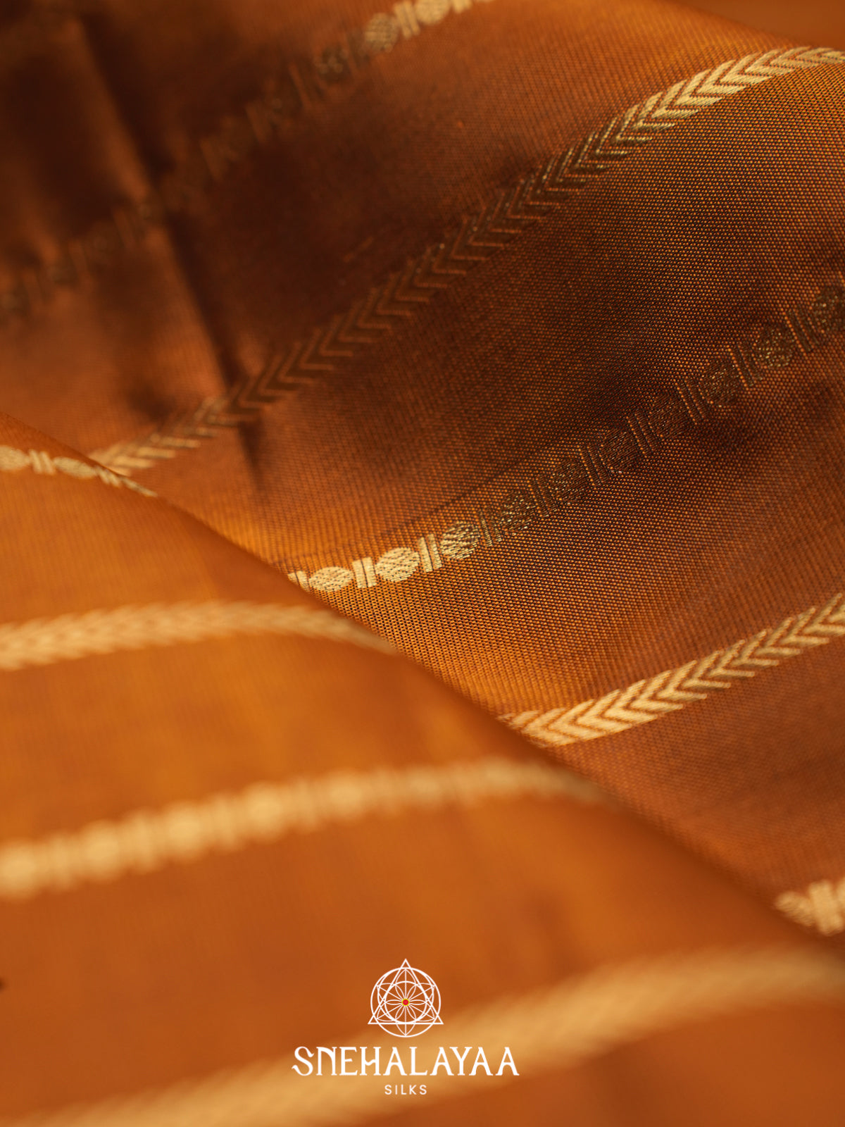 Burnt Orange  Kanjivaram Silk Saree