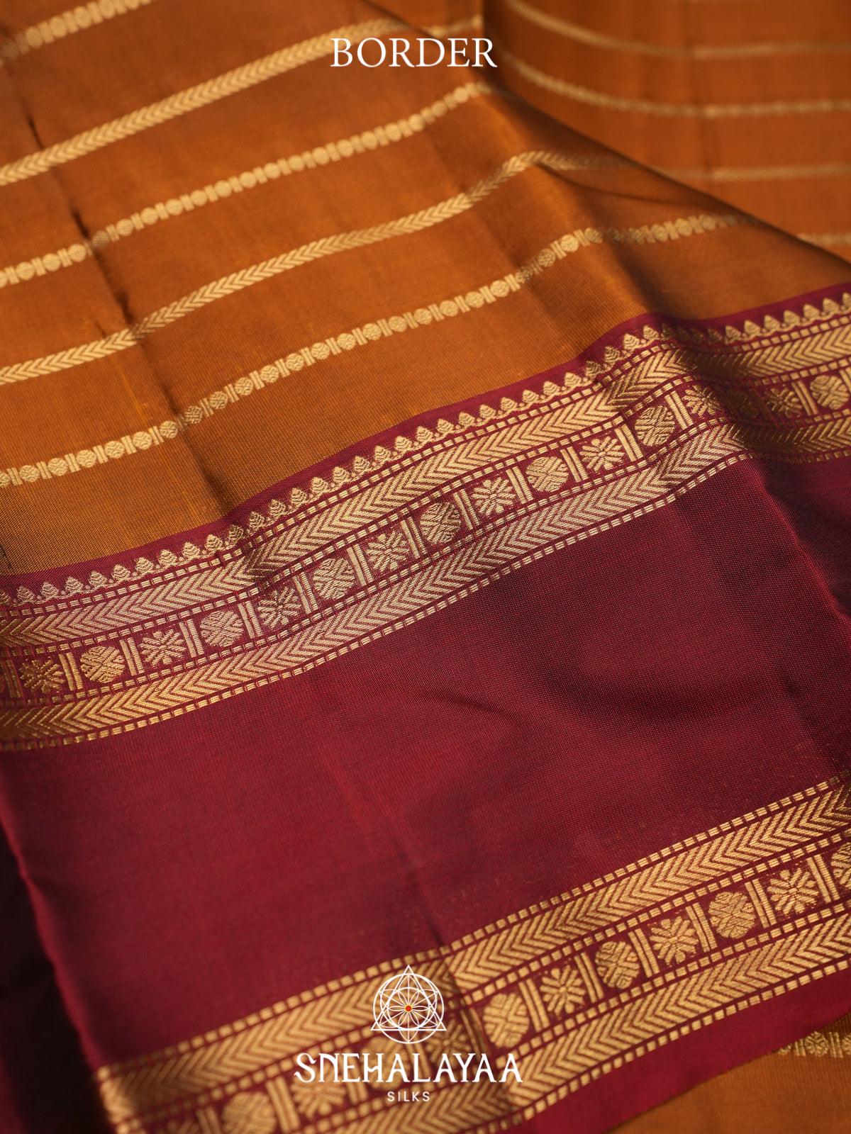 Burnt Orange  Kanjivaram Silk Saree