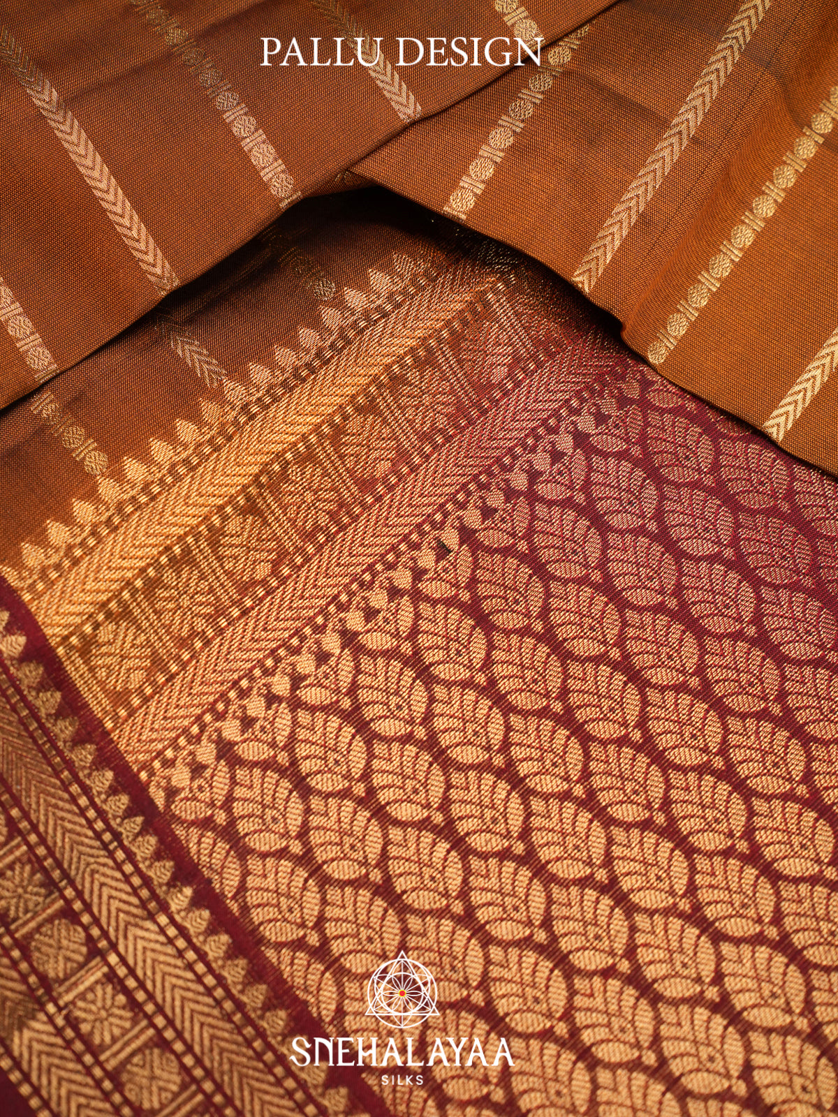 Burnt Orange  Kanjivaram Silk Saree