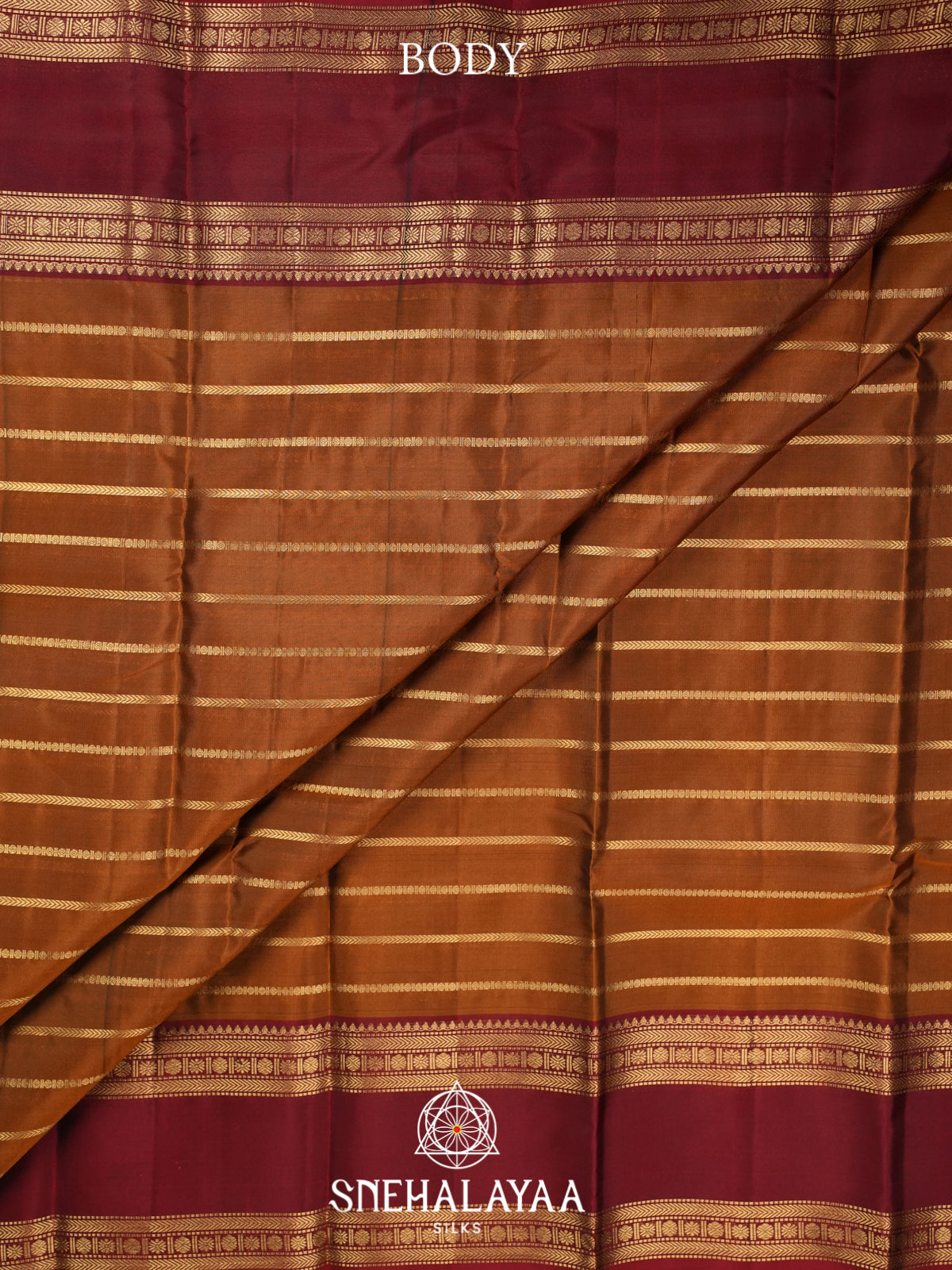 Burnt Orange  Kanjivaram Silk Saree